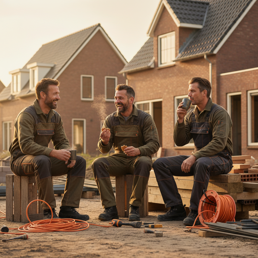 Vakteam uit het Maximilius-netwerk aan het werk bij een warmtepomp-installatie